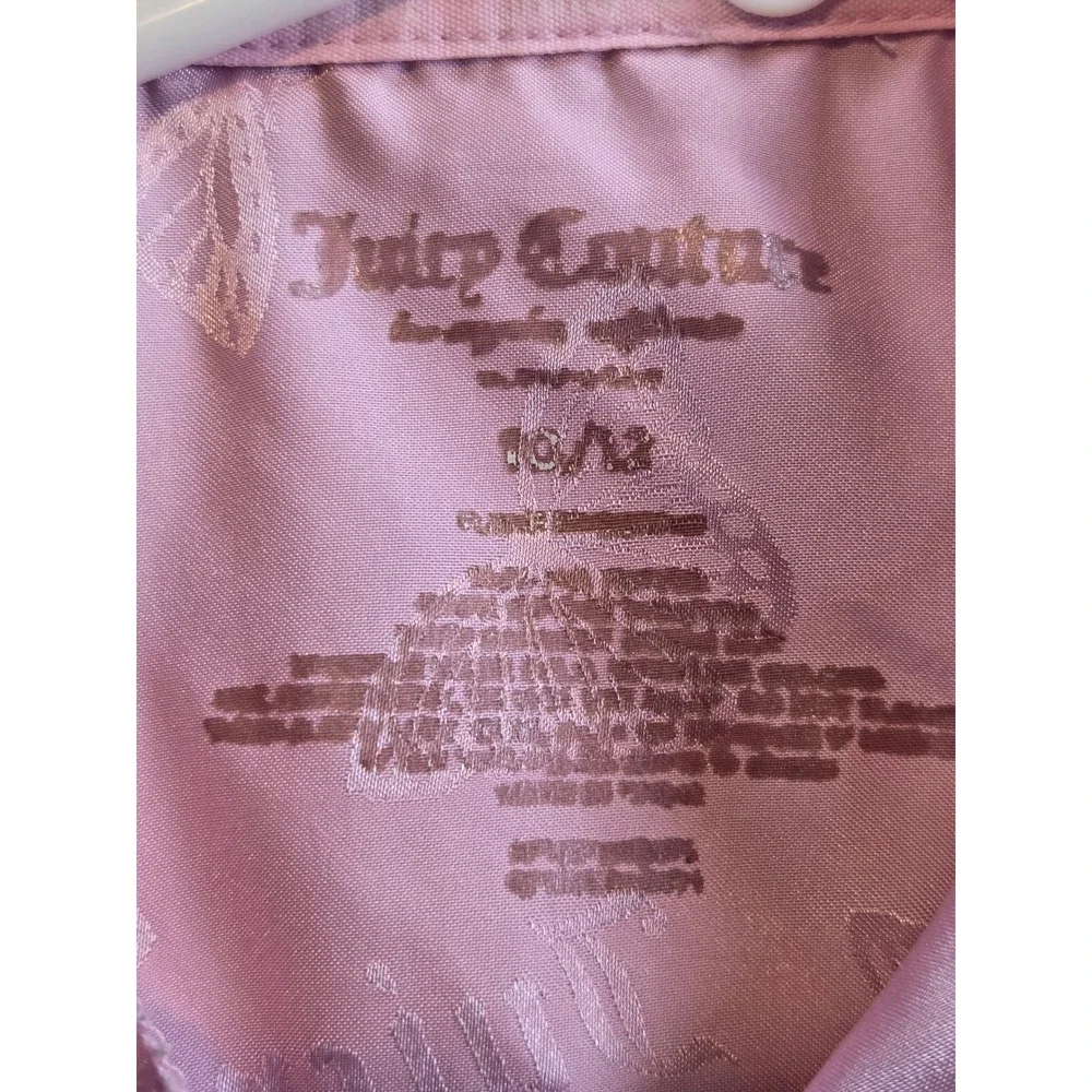 Juicy Couture Pink Satin Butterfly Jacquard Sleep Shirt Girls Size 10/12